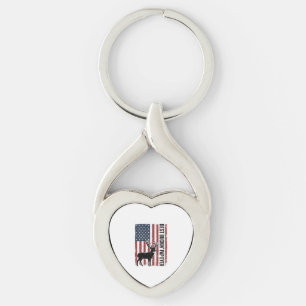 Best Buckin Pap Ever Deer Flag Vintage Vector_1 Key Ring