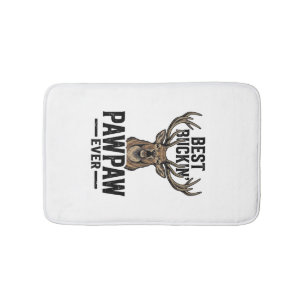 Best Buckin Pawpaw Vintage Deer Hunting Shirt_1 Bath Mat