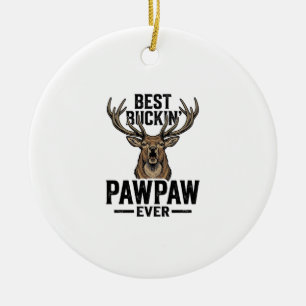 Best Buckin Pawpaw Vintage Deer Hunting Shirt_1 Ceramic Tree Decoration