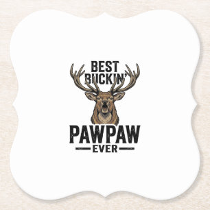 Best Buckin Pawpaw Vintage Deer Hunting Shirt_1 Paper Coaster