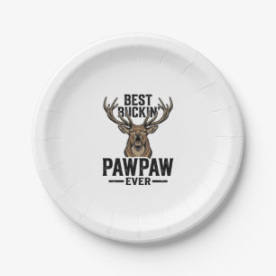 Best Buckin Pawpaw Vintage Deer Hunting Shirt_1 Paper Plate