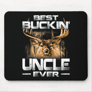 Best Buckin' Uncle Ever Shirt Deer Hunting Bucking Mouse Pad