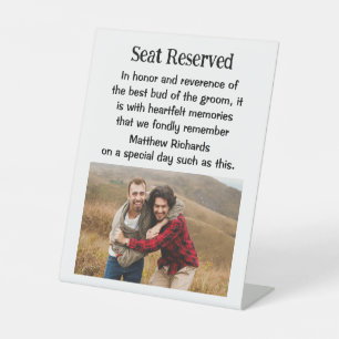 Best Bud Of The Groom Wedding Memorial Plaque Sign