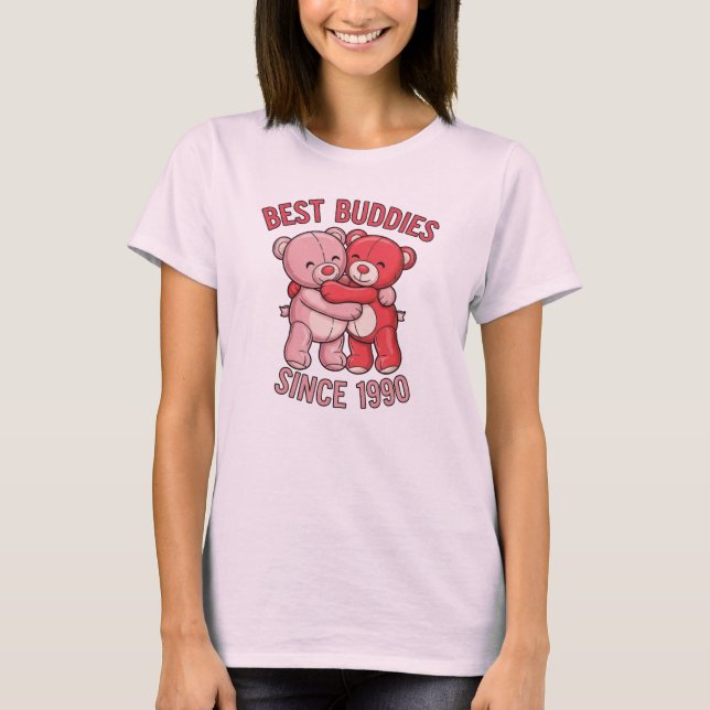 Best Buddies Since 1990 Bear T-Shirt (Front)