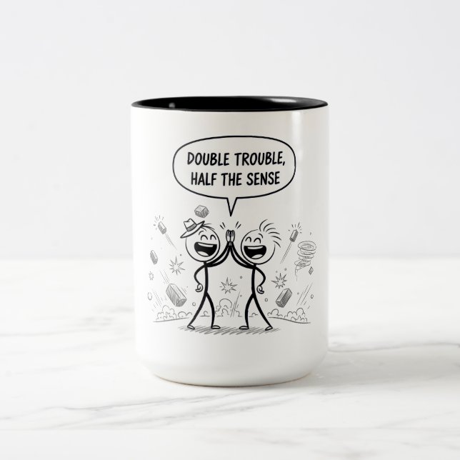Best Buddies Since 1996 Design Two-Tone Coffee Mug (Center)