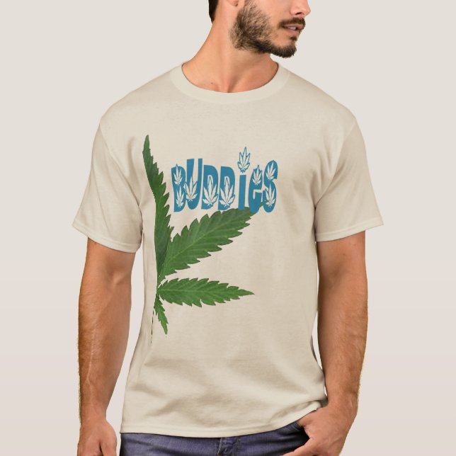best buddies weed leaves weed lover t-shirt design (Front)