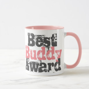 Best Buddy Award in Pink and Grey Mug