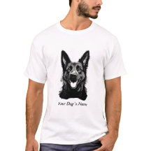 Best Buddy German Shepard B&W Silohuette