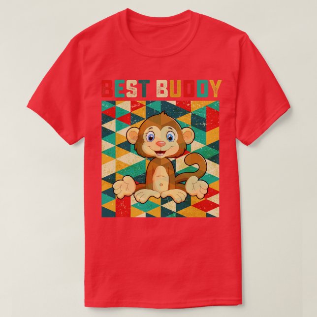 Best Buddy Monkey T-Shirt (Design Front)