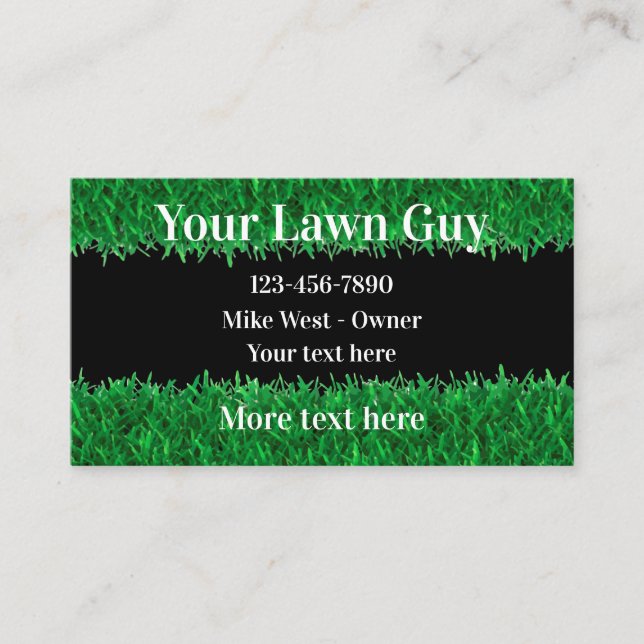 Best Budget Lawn Service Business Cards (Front)