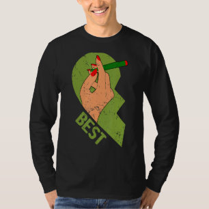 Best Buds Weed Funny Joint Stoner Friends Couples  T-Shirt