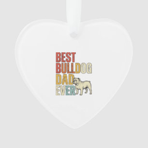 Best Bulldog Dad Ever Vintage Engraving Shirt Desi Ornament