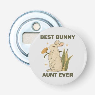 Best Bunny Aunt Ever Cute Kawaii Family Party Bottle Opener