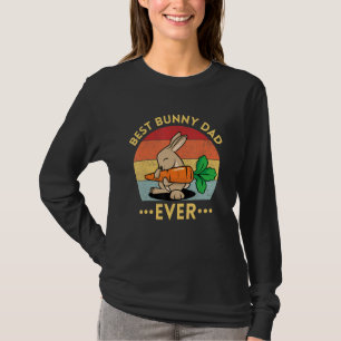 Best Bunny Dad Ever Vintage Rabbit T-Shirt