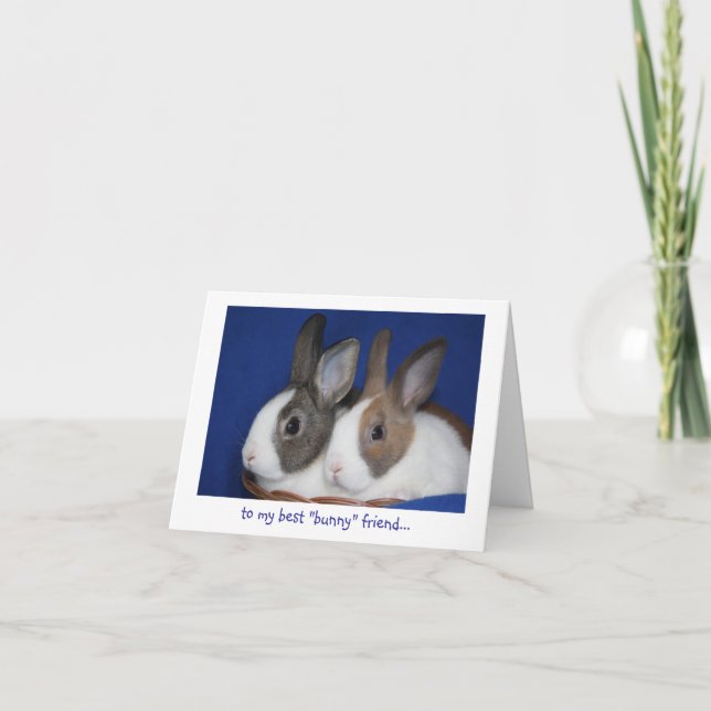 best "bunny" friend Easter Card (Front)