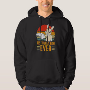 Best Bunny Mum Ever  Bunny Mum Easter Day Embroide Hoodie