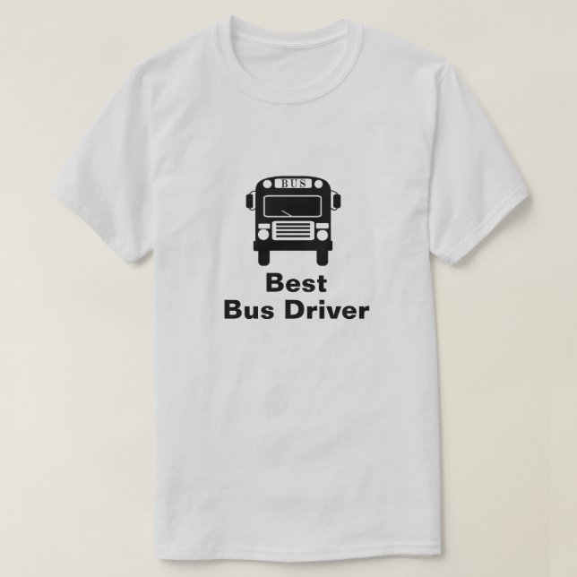 Best Bus Driver Bus Silhouette T-Shirt (Design Front)