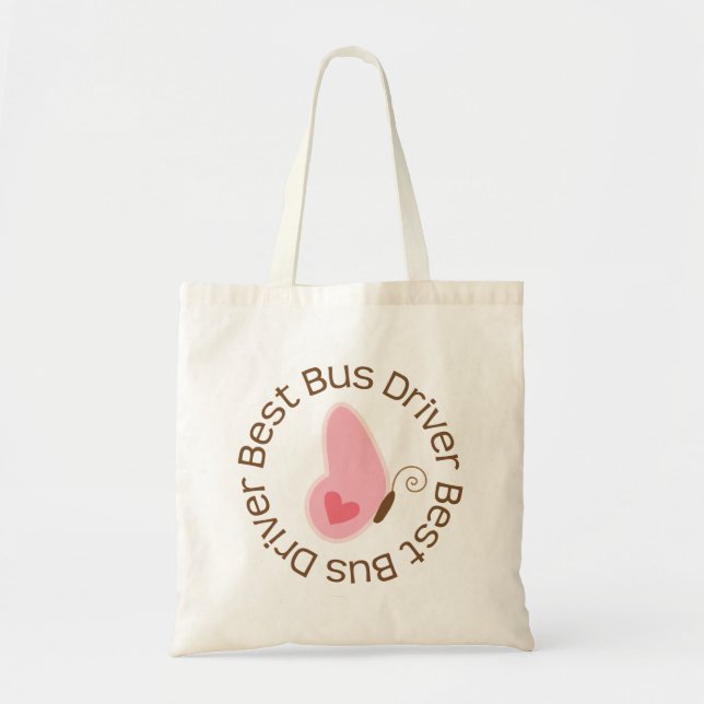 Best Bus Driver (Butterfly) Tote Bag (Front)