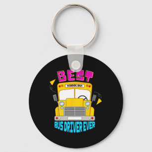 Best Bus Driver Ever Cute School Transportation St Key Ring