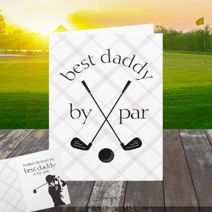 Best By Par Personalised Plaid Golf Folding Gift Card