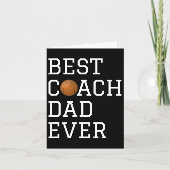 Best Bysketbyll Coach Dad Ever Coaching Fathers Gi Card (Front)