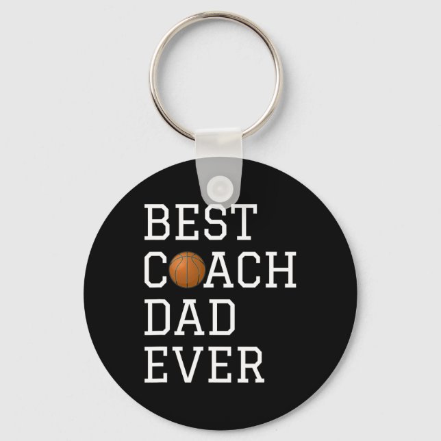 Best Bysketbyll Coach Dad Ever Coaching Fathers Gi Key Ring (Front)
