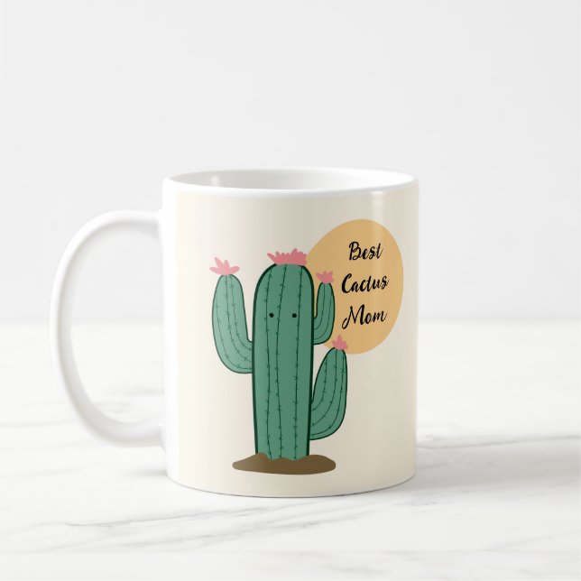 Best Cactus Mum Coffee Cup Gift (Left)