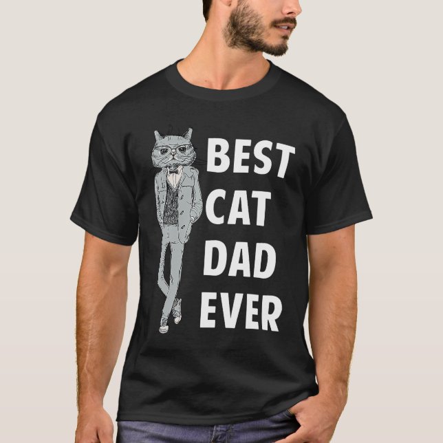 Best Cad Dad Ever Tees Cool Father Cat Daddy Vinta (Front)