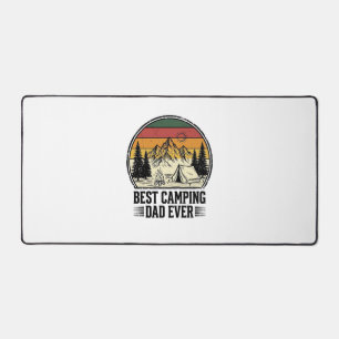 Best Camping Dad Ever Vintage Outdoor Shirt Design Desk Mat