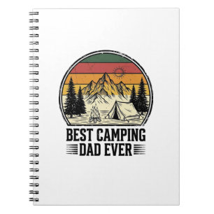 Best Camping Dad Ever Vintage Outdoor Shirt Design Notebook