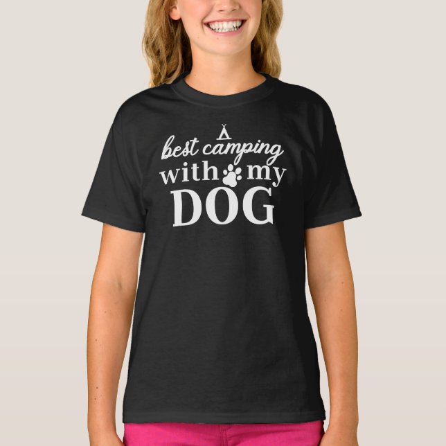 Best Camping With My Dog T-Shirt (Front)