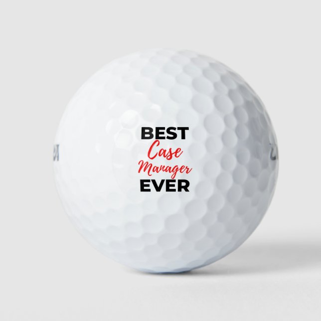 Best Case Manager Ever 2 Golf Balls (Front)