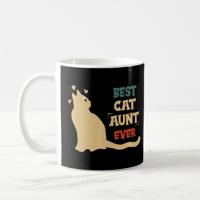 Best Cat Aunt Ever Cat  Coffee Mug (Left)