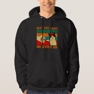 Best Cat Aunt Ever Women Vintage Bump Fit Mothers Hoodie