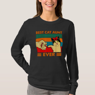 Best Cat Aunt Ever Women Vintage Bump Fit Mothers T-Shirt