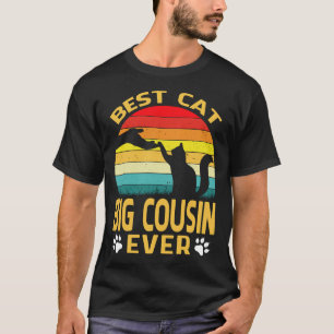 Best Cat BIG COUSIN Ever Retro Vintage T-Shirt
