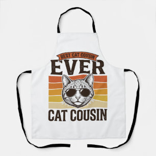 Best Cat Cousin Ever Vintage Cat Shirt Design_1 Apron