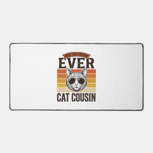 Best Cat Cousin Ever Vintage Cat Shirt Design_1 Desk Mat