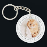Best Cat Dad By Par Classic Simple Photo Key Ring<br><div class="desc">This simple and classic design is composed of serif typography and add a custom photo. "Best Cat Dad By Par" encircles the frame.</div>