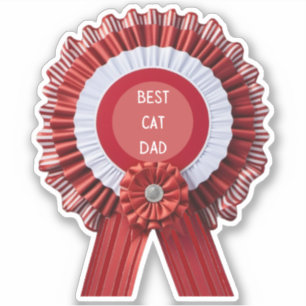 Best Cat Dad Custom-Cut Vinyl Father's Day Sticker