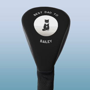Best Cat Dad Custom Text Photo Keepsake Golf Head Cover