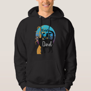 Best Cat Dad Dads Halloween Black Cat Hoodie