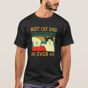 Best Cat Dad Ever Bump Fist Cat Daddy Vintage T-Shirt