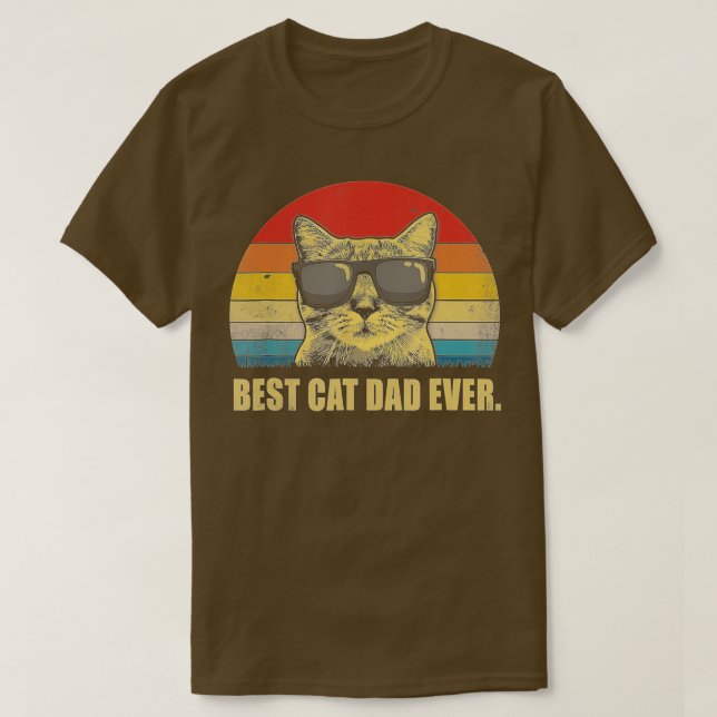 Best Cat Dad Ever Bump Fit Father's Day Gift Daddy T-Shirt (Design Front)