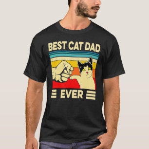 Best Cat Dad Ever Cat Dad Father Vintage T-Shirt