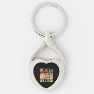 Best Cat Dad Ever Cat Dad Fathers Day Birthday Key Ring