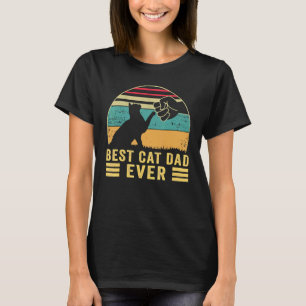 Best Cat Dad Ever Cat Daddy Fist Bump Father's Da T-Shirt