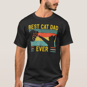 Best Cat Dad Ever Cat Daddy Fist Bump Father's Da T-Shirt