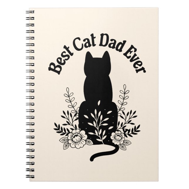 Best Cat Dad Ever Cat Lover Gift Notebook (Front)