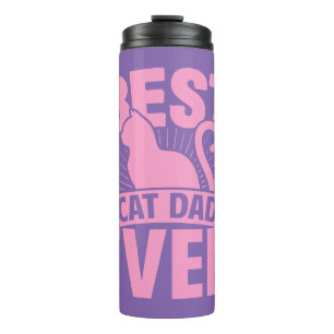 Best Cat Dad Ever - Cat Silhouette Thermal Tumbler